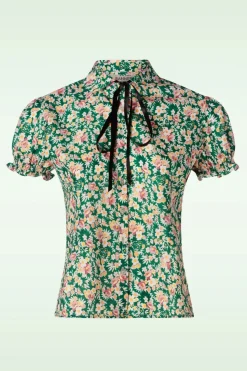 Banned Retro Garden Blouse In Groen>Vrouwen Blouses