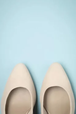 Tamaris Grazia Suede Pumps In Havermelkbeige>Vrouwen Pumps