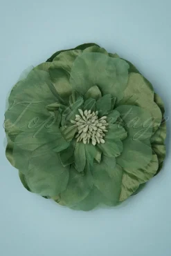 Urban Hippies Grote Bloemcorsage In Weidegroen>Vrouwen Haaraccessoires