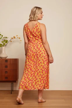 King Louie Hazel Doree Jurk In Fiesta Rood><noscript><img width=