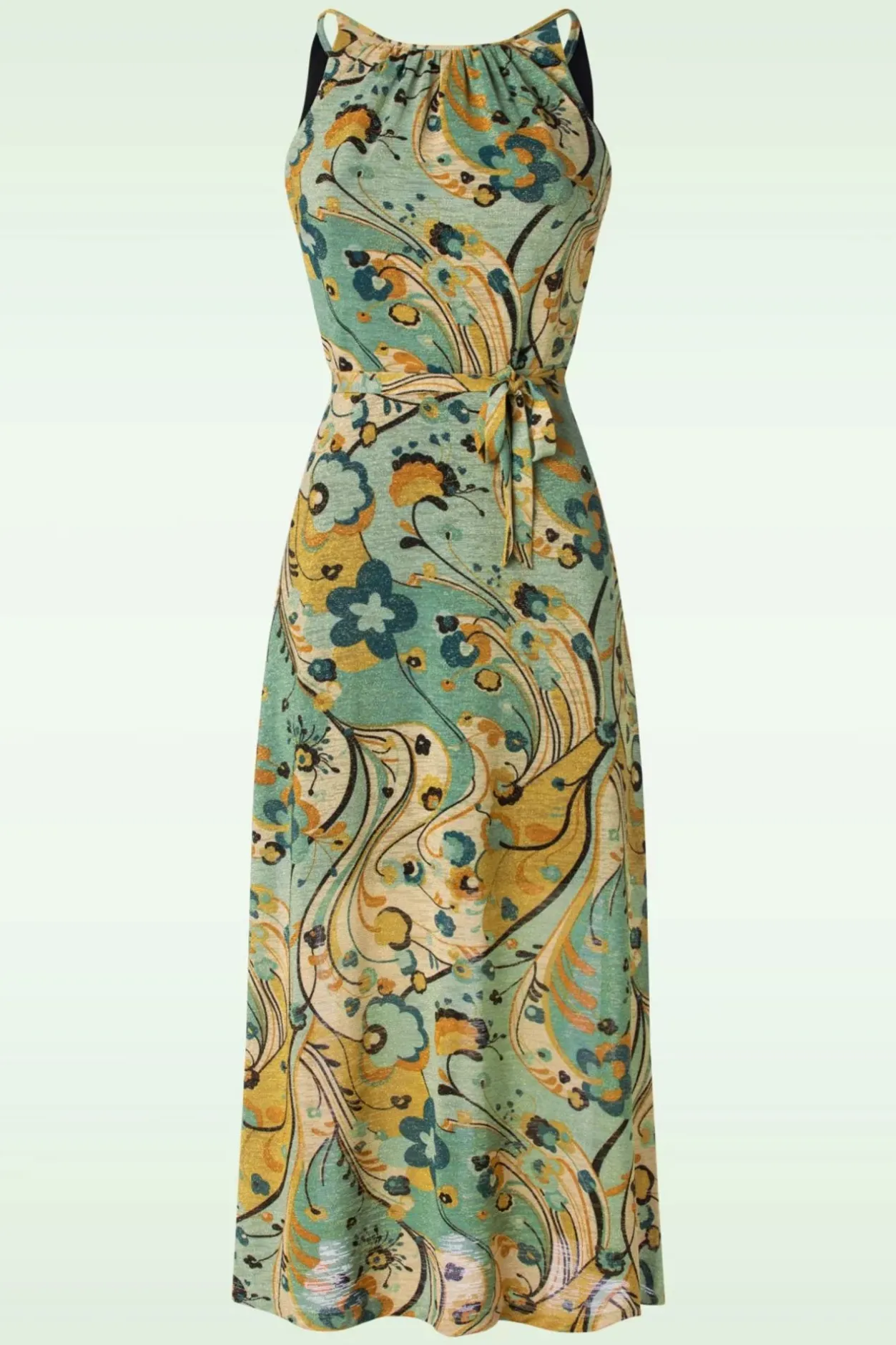 King Louie Hazel Jurk Frenzy In Dusty Turquoise>Vrouwen Plus Size Jurken