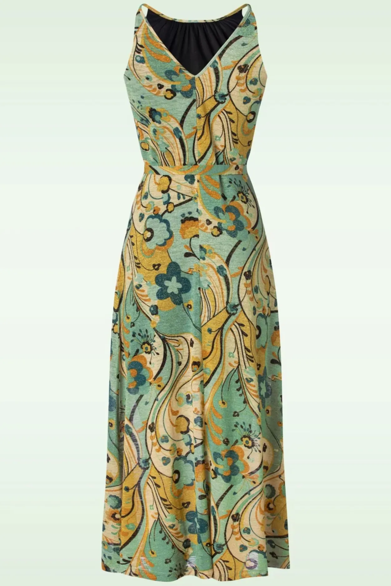 King Louie Hazel Jurk Frenzy In Dusty Turquoise>Vrouwen Plus Size Jurken