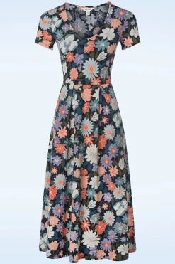 Seasalt Helena Midi Jurk In Flowering Blooms Maritime>Vrouwen Plus Size Jurken