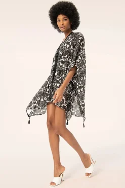 Surkana Inca Kimono In Zwart>Vrouwen Pareo's & Zonnehoeden