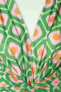 Vintage Chic for Topvintage Indy Maxi Jurk Geo Print In Groen><noscript><img width=
