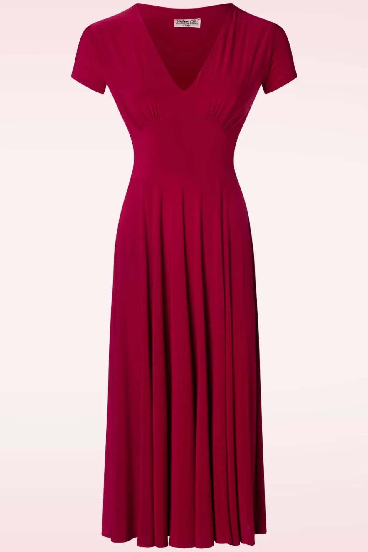 Vintage Chic for Topvintage Isabella Swing Jurk In Rood>Vrouwen Plus Size Jurken