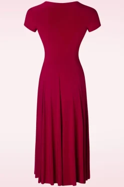 Vintage Chic for Topvintage Isabella Swing Jurk In Rood>Vrouwen Plus Size Jurken