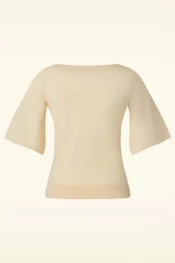 King Louie Ivy Top Wijde Mouw Club In Creme><noscript><img width=