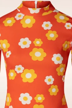 Vintage Chic for Topvintage Izzy Bloemen Jurk In Oranje><noscript><img width=