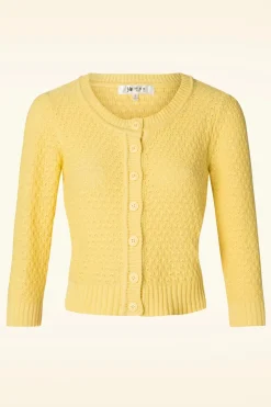 Mak Sweater Jennie Vest In Babygeel>Vrouwen Vestjes