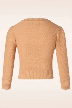 Mak Sweater Jennie Vest In Bruin>Vrouwen Vestjes