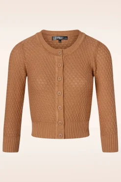 Mak Sweater Jennie Vest In Camel>Vrouwen Vestjes