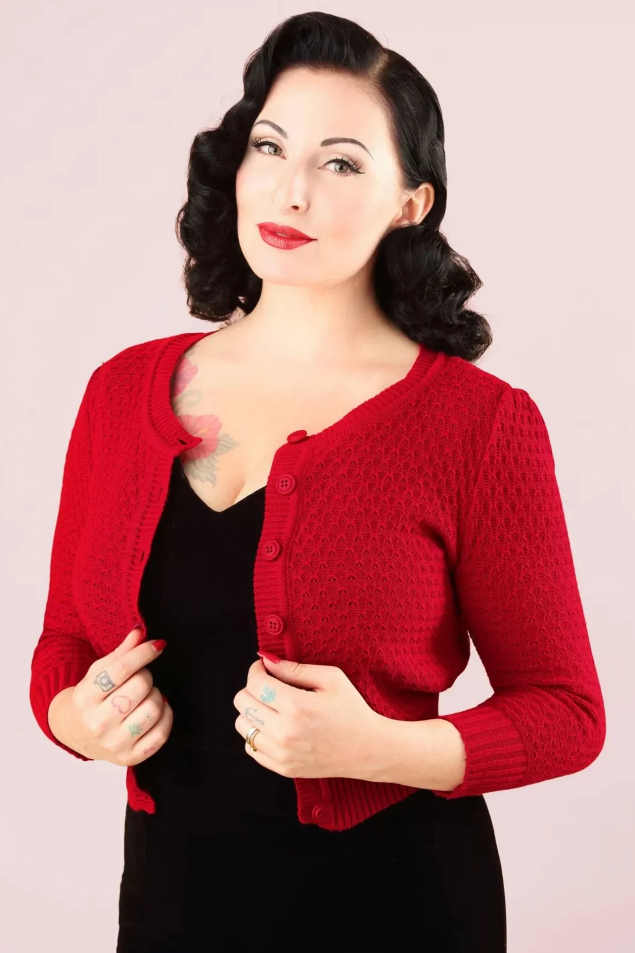 Mak Sweater Jennie Vest In Rood>Vrouwen Vestjes