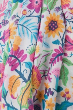 Smashed Lemon Jenny Floral Sjaal In Wit En Multi>Vrouwen Sjaals