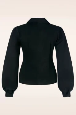 Collectif Clothing Jerry Blouse In Zwart>Vrouwen Blouses