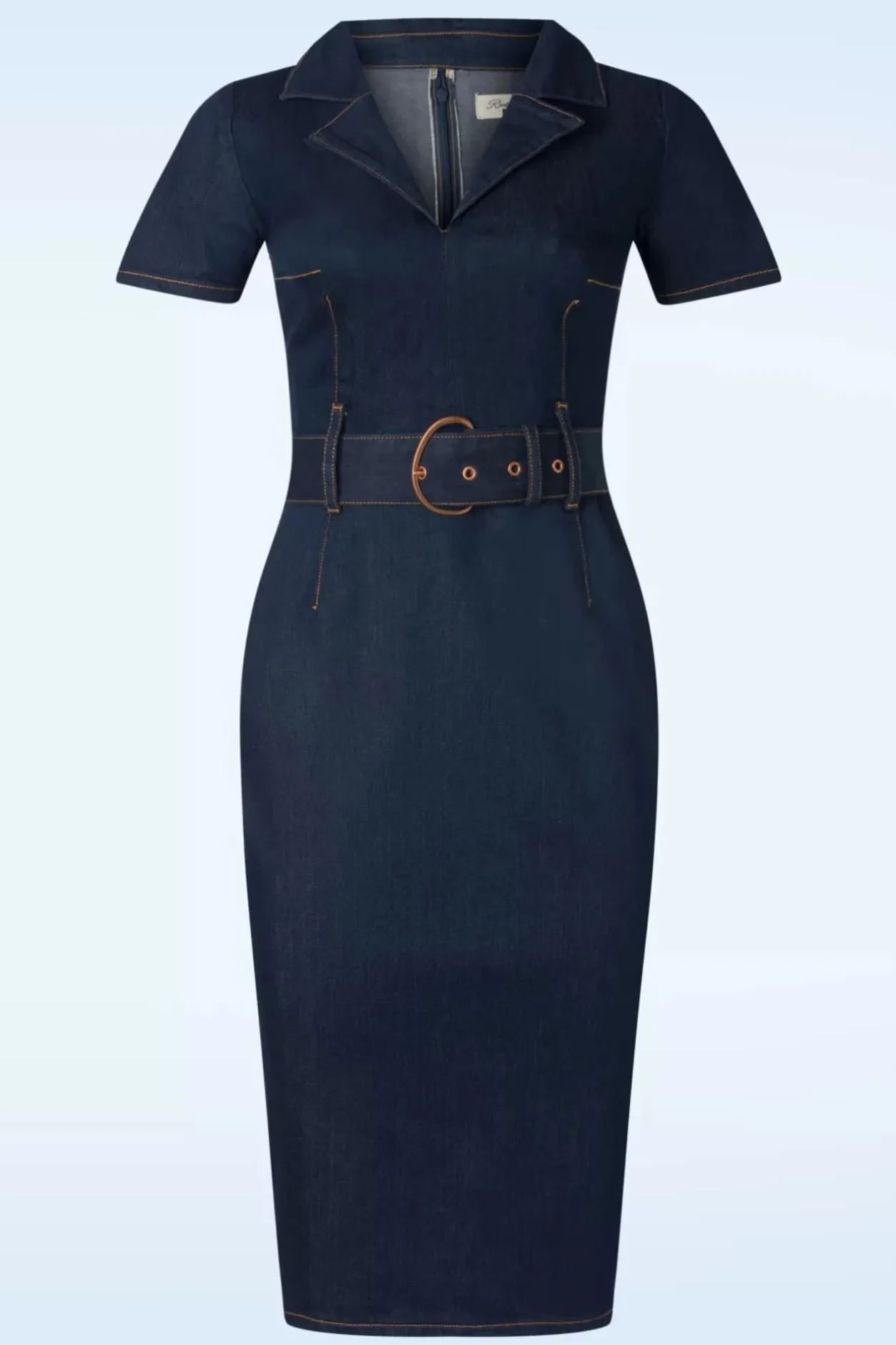 Rock-a-Booty Jodie Pencil Jurk In Donkerdenim>Vrouwen Plus Size Jurken