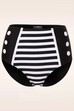 Belsira Joelle Stripes Bikinibroekje In Zwart En Wit>Vrouwen Bikini's