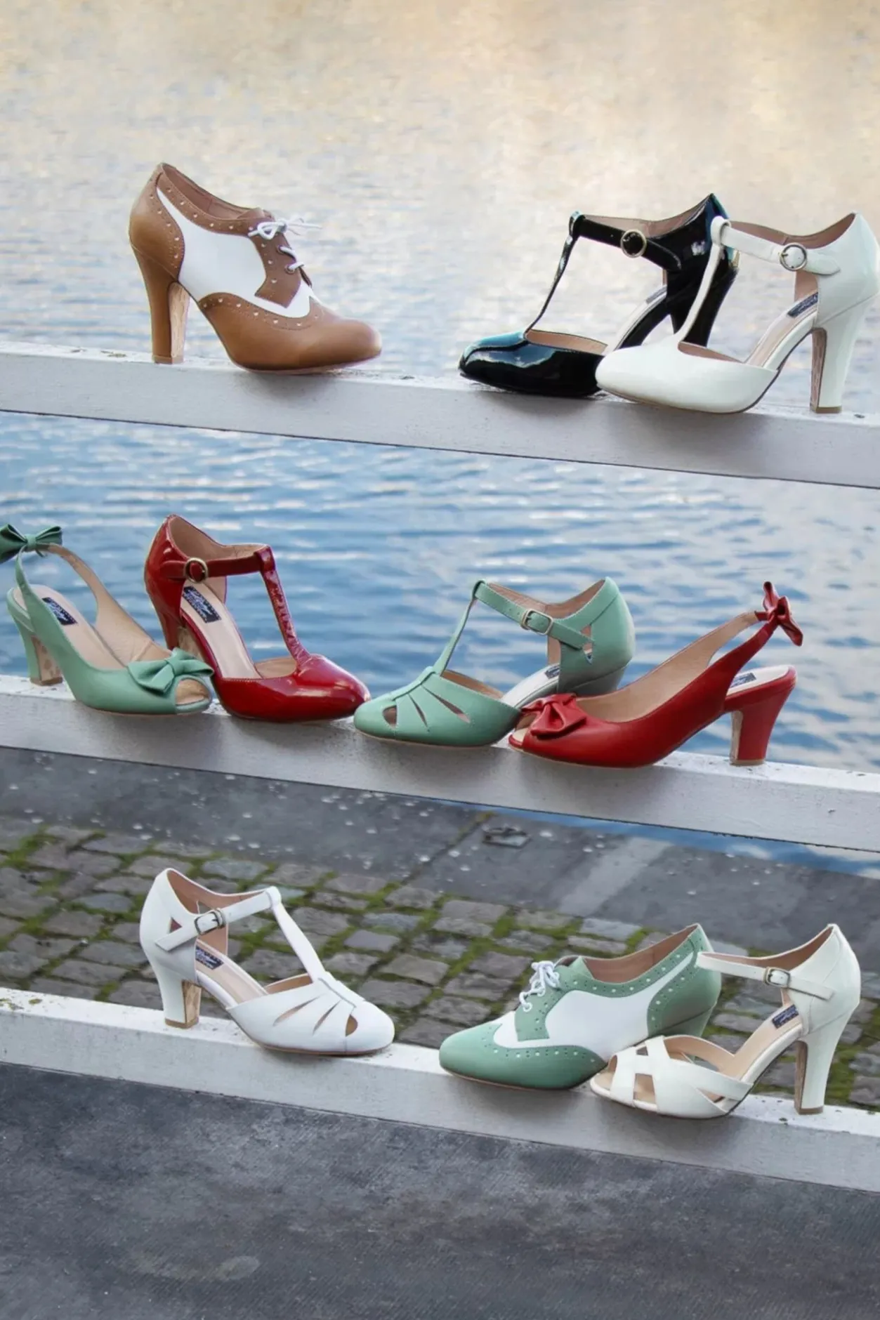 Lola Ramona u2665 Topvintage June Effortlessly Elegant Lakpumps In Vurig Rood>Vrouwen Pumps