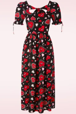 Bunny Kate Heart Jurk In Zwart>Vrouwen Plus Size Jurken