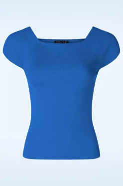 Zilch Kaylie Top In Disco Blauw>Vrouwen Tops