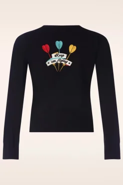 Banned Alternative Keep Em Flying Cardigan In Zwart>Vrouwen Vestjes