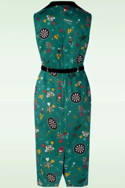 Banned Retro Keep Em Flying Pencil Jurk In Teal>Vrouwen Plus Size Jurken