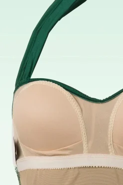 Esther Williams Klassiek Jaren Vijftig Eendelig Badpak In Groen><noscript><img width=