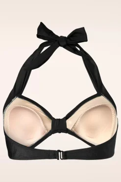 Esther Williams Klassieke Bikinitop In Effen Zwart><noscript><img width=