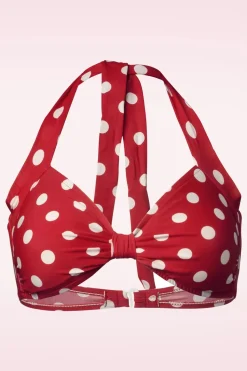 Esther Williams Klassieke Polka Bikinitop In Rood En Wit>Vrouwen Bikini's