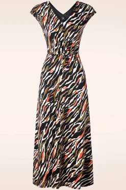 K-Design Kyra Geknoopte Maxi Jurk In Zwart>Vrouwen Plus Size Jurken