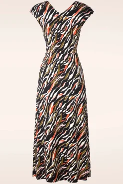 K-Design Kyra Geknoopte Maxi Jurk In Zwart>Vrouwen Plus Size Jurken