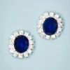 Lovely Lady Diana Oorstekers In Saffierblauw>Vrouwen Sieraden