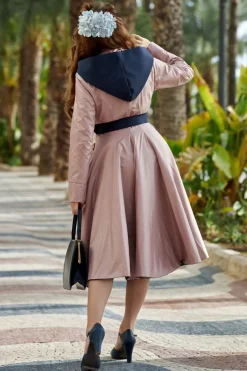 Miss Candyfloss Laina Lee Reversible Waterafstotende Jas In Marineblauw En Blush><noscript><img width=