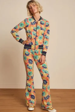 King Louie Lake Border Flared Broek In Langoustine Oranje>Vrouwen Broeken
