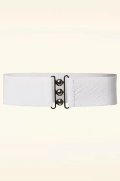 Banned Retro Lauren Retro Stretchriem In Wit>Vrouwen Riemen