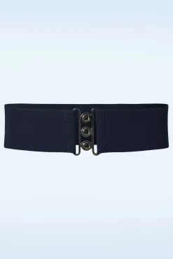 Banned Retro Lauren Retro Stretchriem In Marineblauw>Vrouwen Riemen