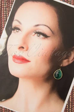 Day&Eve by Go Dutch Label Lavina Stenen Oorbellen In Smaragd>Vrouwen Sieraden