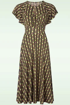 Blutsgeschwister Lightest Wings Jurk In Pineapple Shell>Vrouwen Midi Jurken