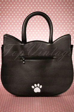 Banned Retro Lizzy De Big Eyed Cat Tas In Zwart><noscript><img width=