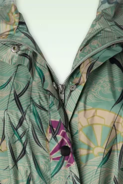 King Louie Lizzy Regenjas In Dusty Turkoois><noscript><img width=