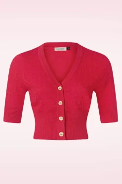 Banned Retro Love Heart Cardigan In Rood>Vrouwen Vestjes