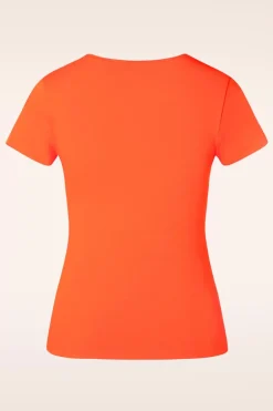 Queen Kerosin Lucky T-Shirt In Oranje>Vrouwen T-Shirts