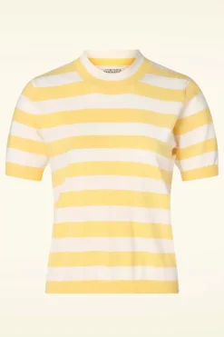 Compania Fantastica Lucy Jumper In Wit En Geel>Vrouwen Truitjes