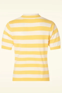 Compania Fantastica Lucy Jumper In Wit En Geel>Vrouwen Truitjes