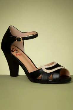 Banned Retro Mable Peeptoe Pumps In Zwart>Vrouwen Pumps