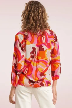 Smashed Lemon Maci Floral Blouse In Roze>Vrouwen Blouses