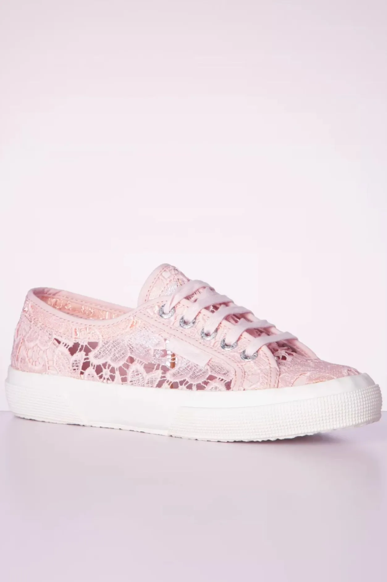 Superga Macrame Sneakers In Roze>Vrouwen Sneakers