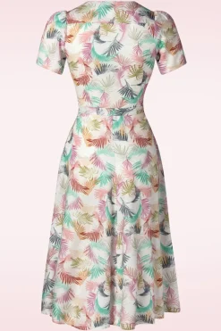 Very Cherry Magnolia Gatsby Pastel Bloemen Jurk In Wit>Vrouwen A Lijn Jurken