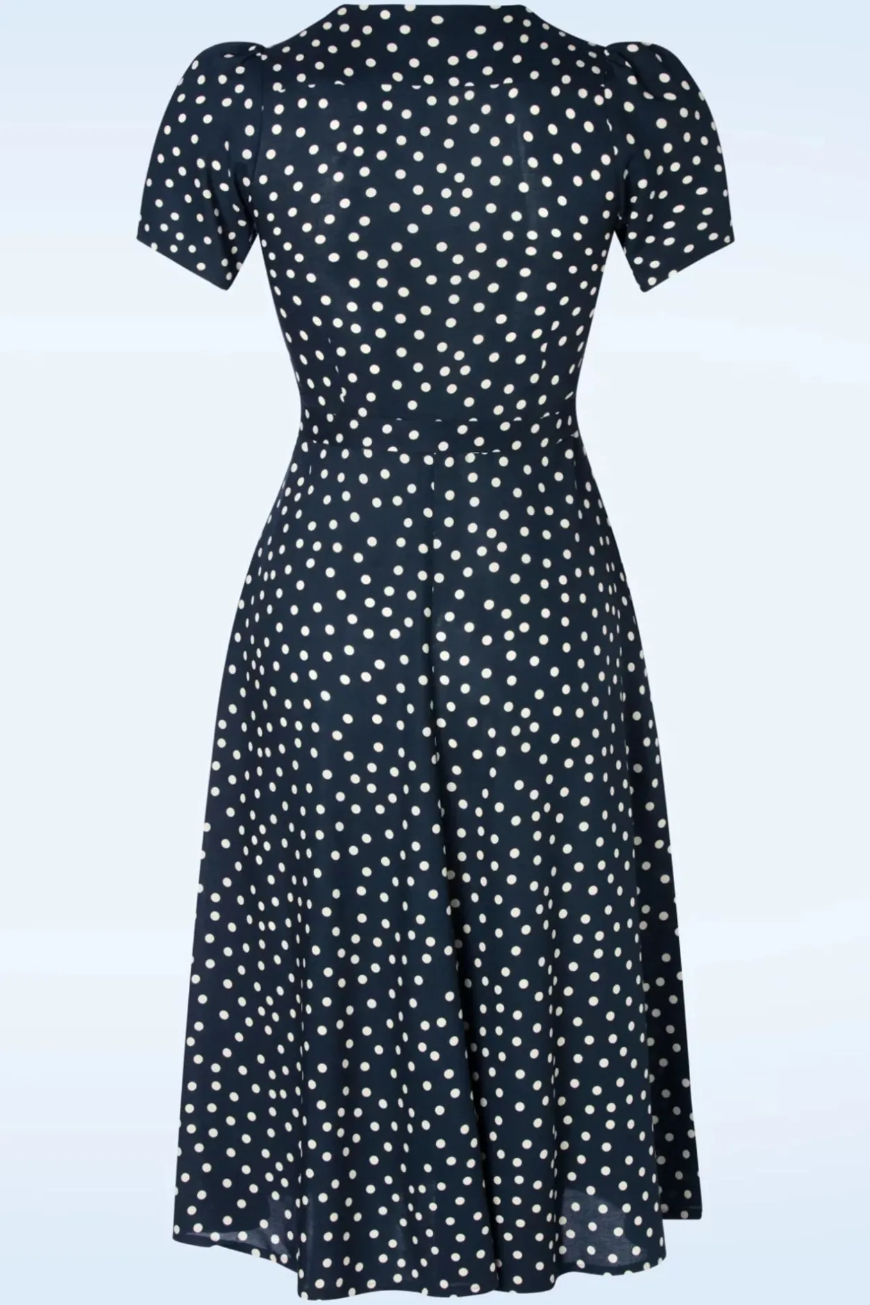 Very Cherry Magnolia Polka Dot Jurk In Marineblauw>Vrouwen Plus Size Jurken