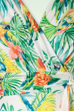 Vintage Chic for Topvintage Malia Tropical Parrot Maxi Jurk In Multi><noscript><img width=